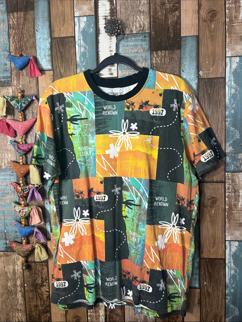 Staple Multicolor Graphic Patchwork Tee